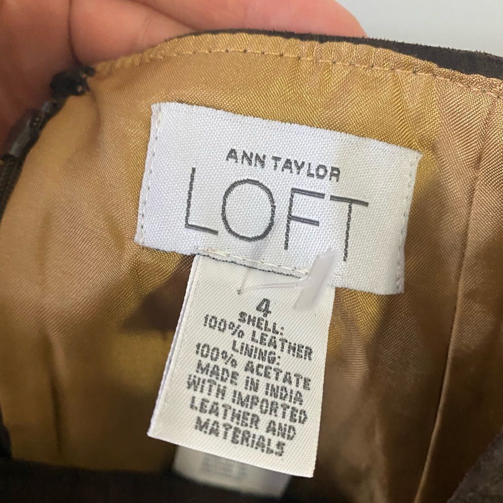 Ann Taylor Loft Suede Leather Skirt - Picture 4 of 6